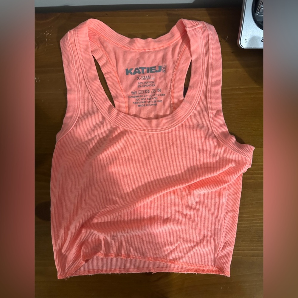 Katie J cropped neon tank size xs